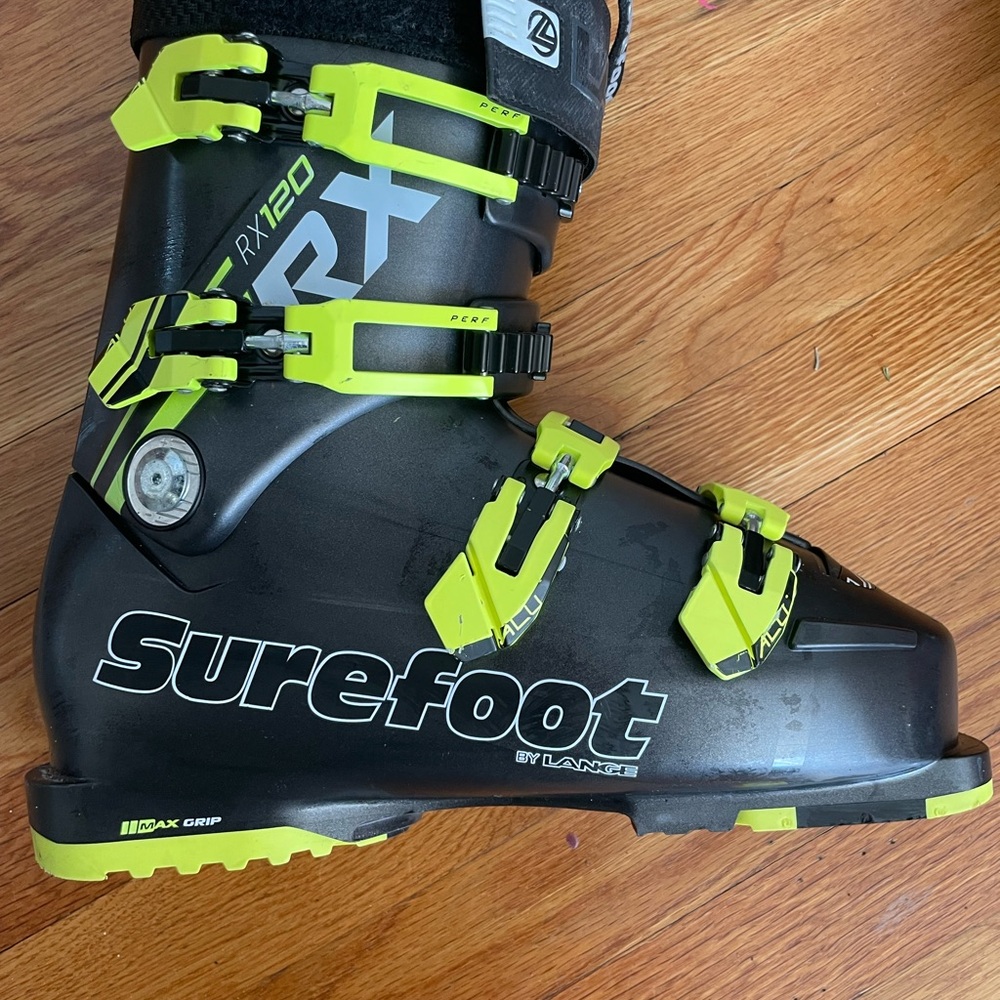 Lange RX120 Men's Ski Boots - Black and Yellow